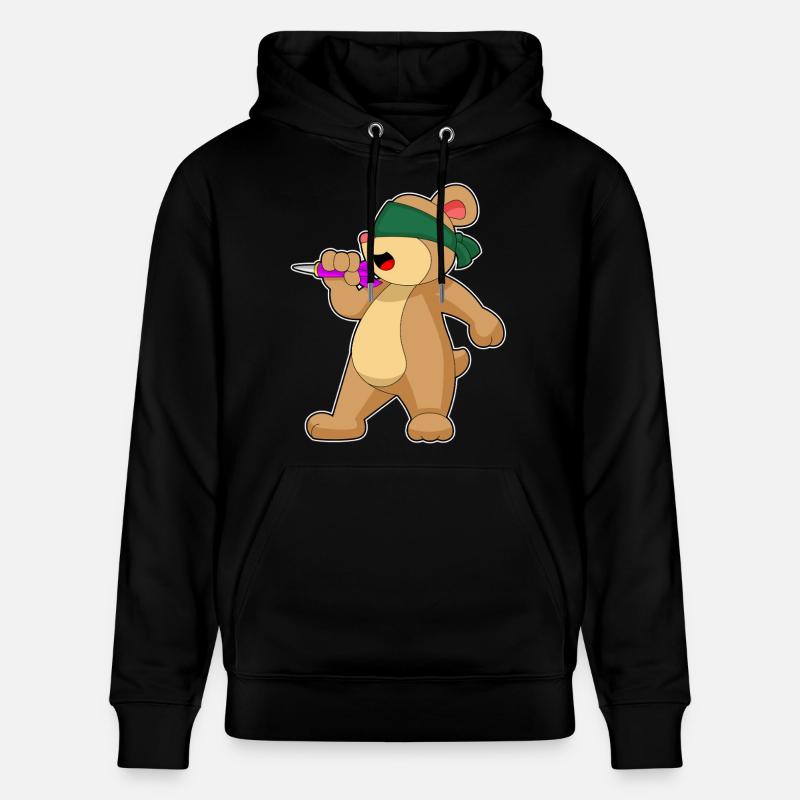 Fléchette d’ours Fléchette - Sweat à capuche bio CRUISER Stanley/Stella Unisexe - noir