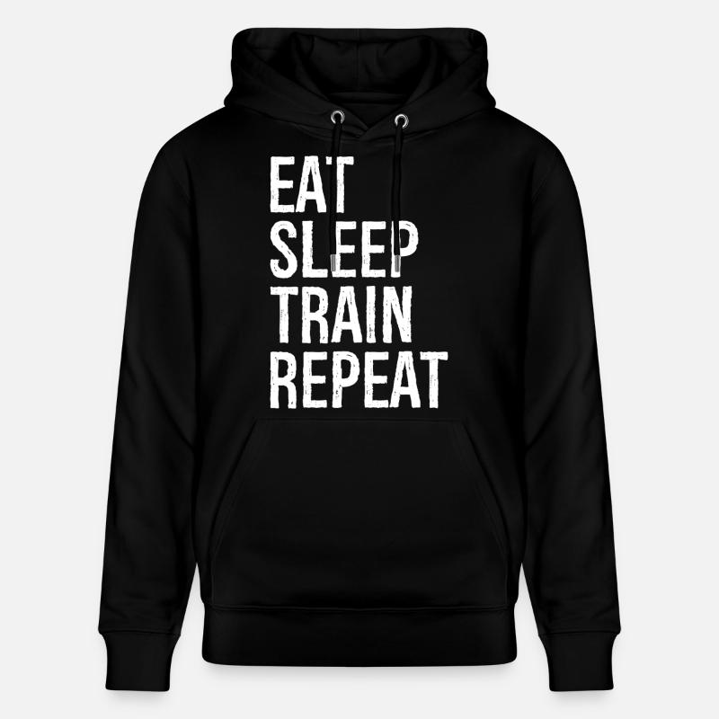 Manger Dormir Train Répéter - Sweat à capuche bio CRUISER Stanley/Stella Unisexe - noir