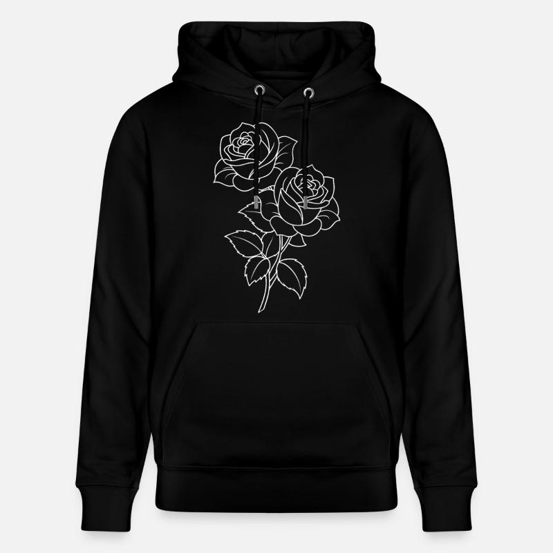 Roses - Fleurs - Fleurs - Dicton - Sweat à capuche bio CRUISER Stanley/Stella Unisexe - noir