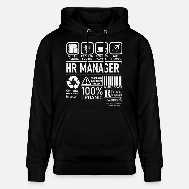 Hr Manager multi tasking problem solving - Stanley/Stella CRUISER Unisex Organic Hoodie - black