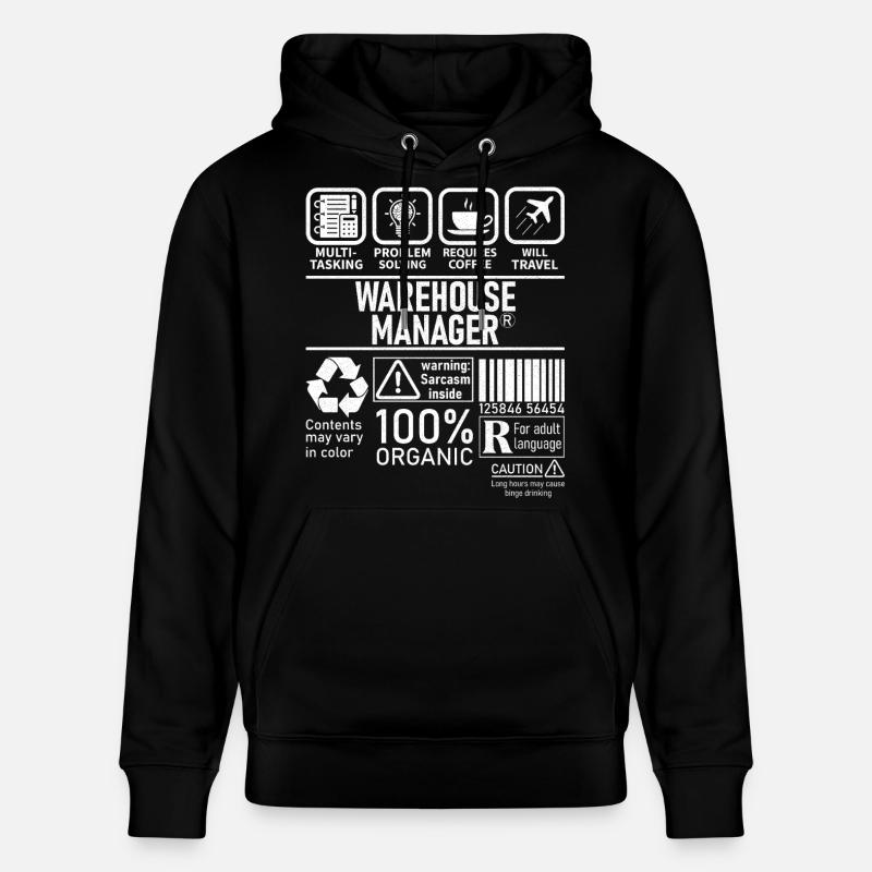 Warehouse Manager multi tasking problem solving - Stanley/Stella Unisex Bio-Hoodie CRUISER - Schwarz
