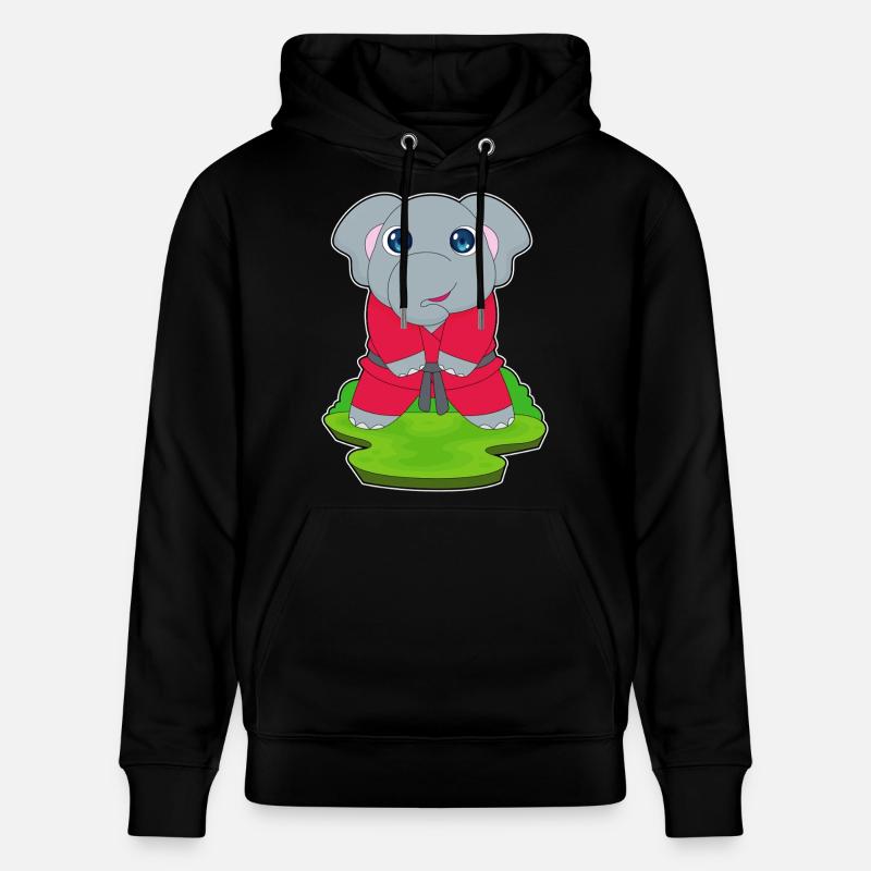 Elefant Kampfkunst Karate - Stanley/Stella Unisex Bio-Hoodie CRUISER  - Schwarz