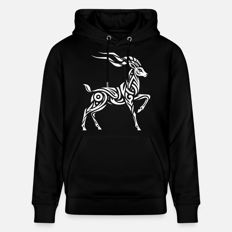 Gazelle de Thomson tribale - Sweat à capuche bio CRUISER Stanley/Stella Unisexe - noir