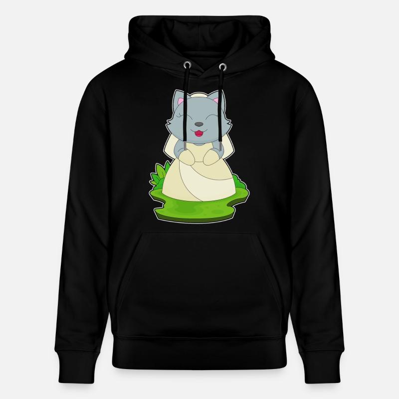 Chat Voile de mariée Mariage - Sweat à capuche bio CRUISER Stanley/Stella Unisexe - noir