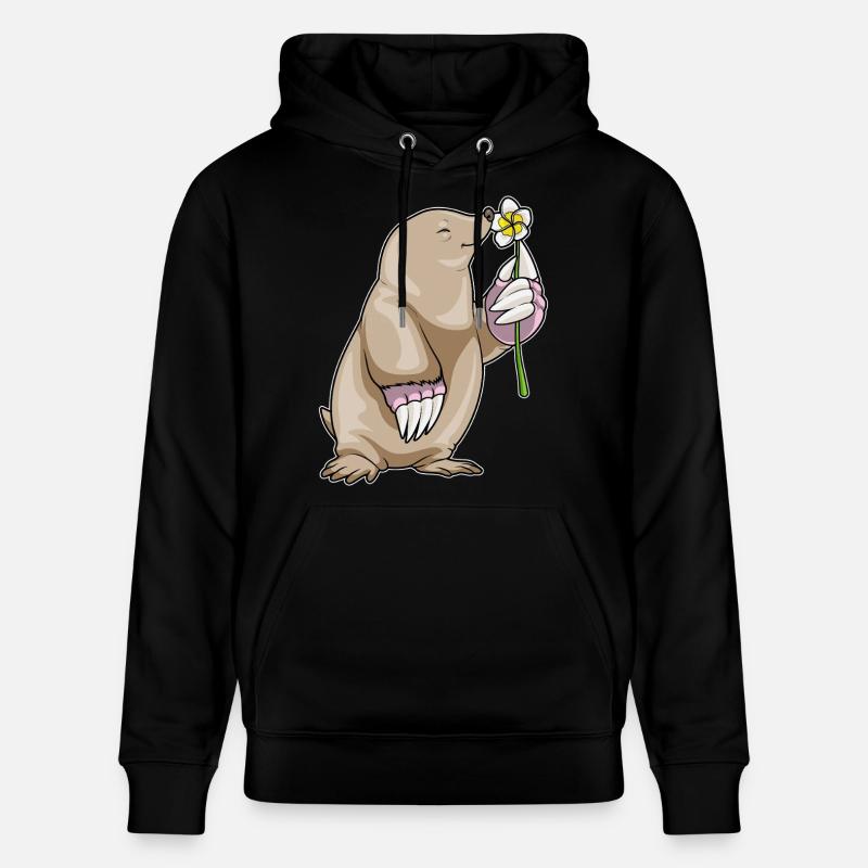 Taupe Plumeria Fleurs - Sweat à capuche bio CRUISER Stanley/Stella Unisexe - noir