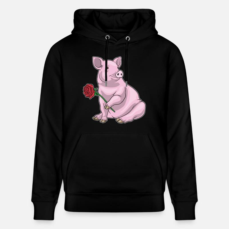 Pig Rose - Sweat à capuche bio CRUISER Stanley/Stella Unisexe - noir