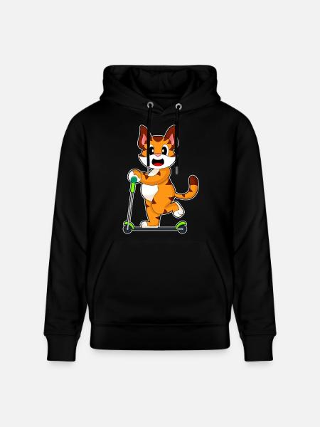 Tiger Scooter - Stanley/Stella CRUISER Unisex Organic Hoodie - black