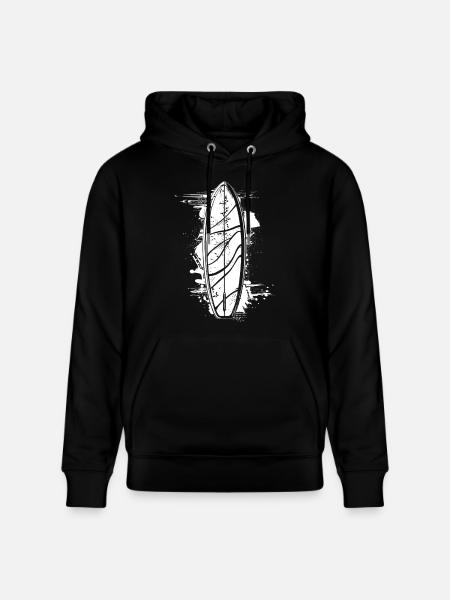 Surfboard Street Art - Stanley/Stella CRUISER Unisex Organic Hoodie - black