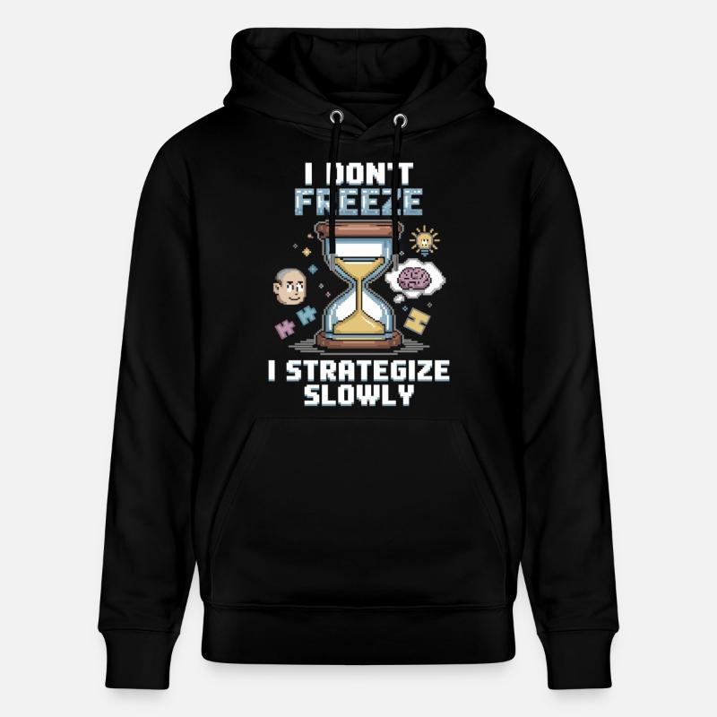 Denk langsam, siege sicher - Stanley/Stella Unisex Bio-Hoodie CRUISER  - Schwarz