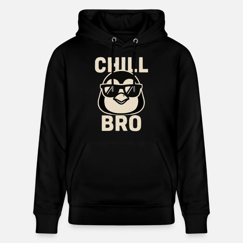 Chill Bro Pingouin - Sweat à capuche bio CRUISER Stanley/Stella Unisexe - noir