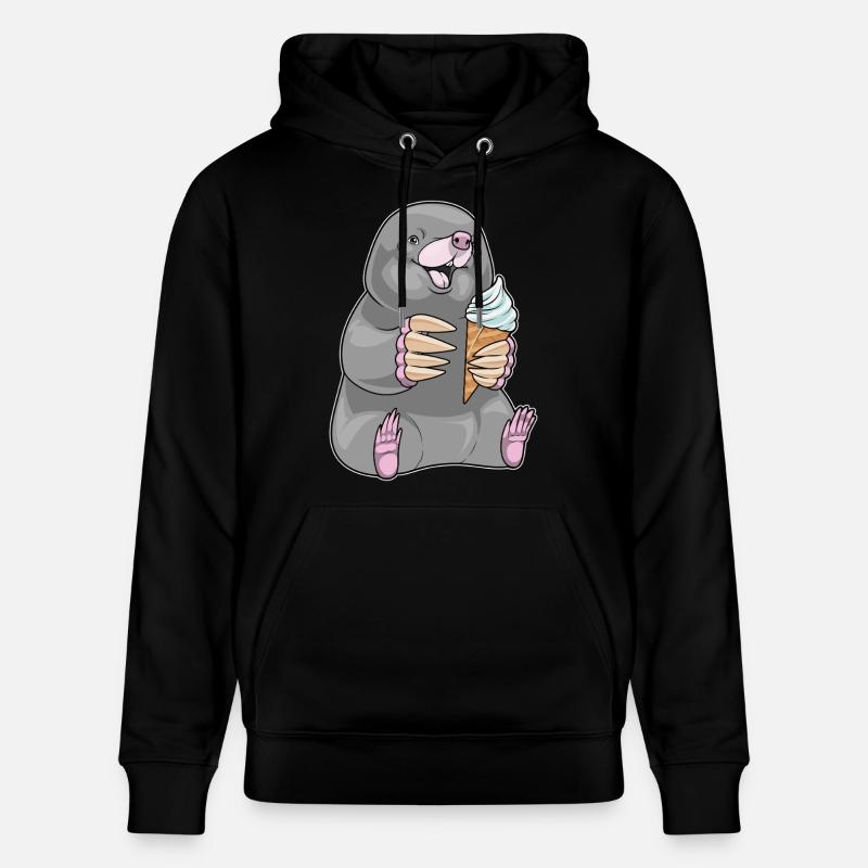Glace Mole Waffle - Sweat à capuche bio CRUISER Stanley/Stella Unisexe - noir