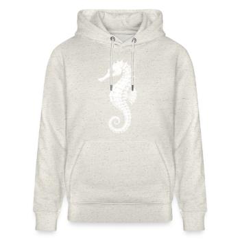 Sea horse - Stanley/Stella CRUISER Unisex Organic Hoodie - heather oatmeal - Front - Alina (178cm) & Michal (187cm)