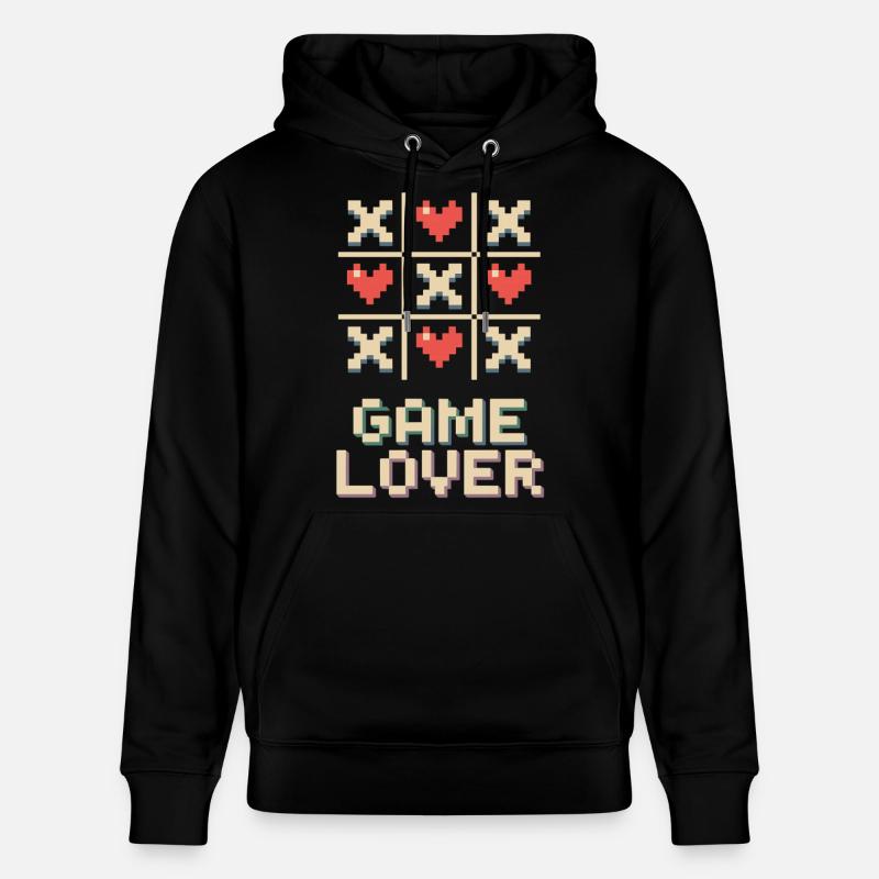 Pixel Heart Tic Tac Toe - Sweat à capuche bio CRUISER Stanley/Stella Unisexe - noir