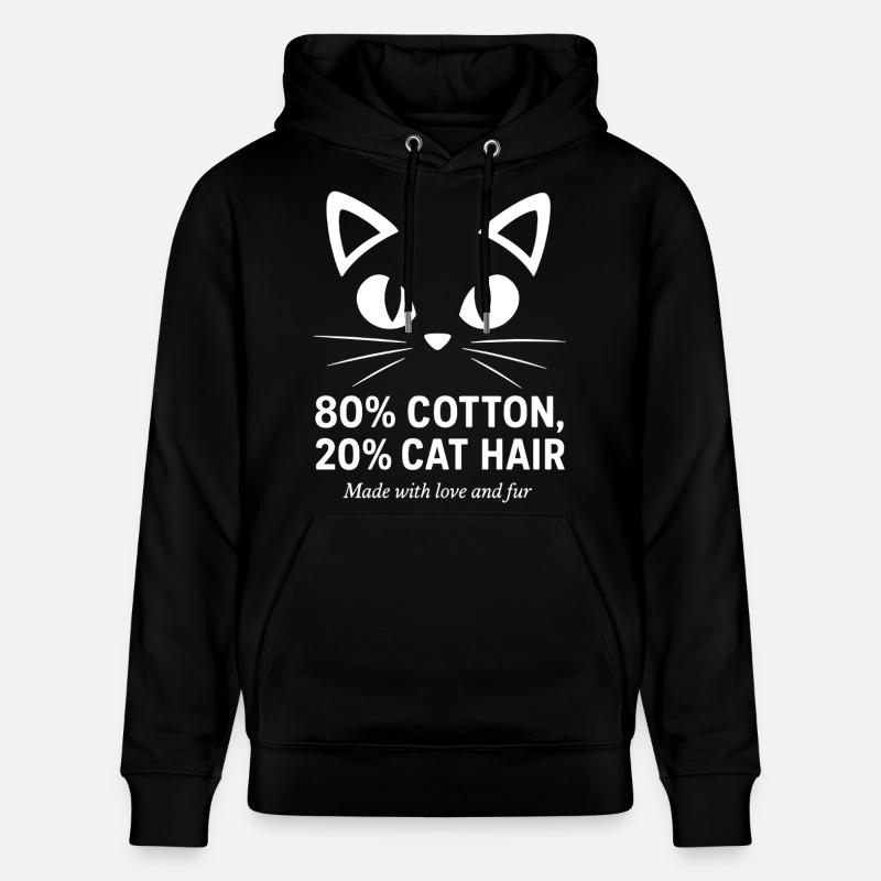 Poils de chat inclus - Sweat à capuche bio CRUISER Stanley/Stella Unisexe - noir