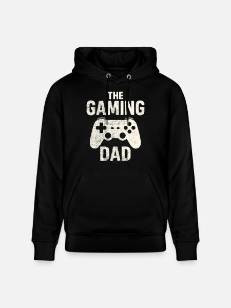 The Gaming Dad Retro Controller - Stanley/Stella CRUISER Unisex Organic Hoodie - black