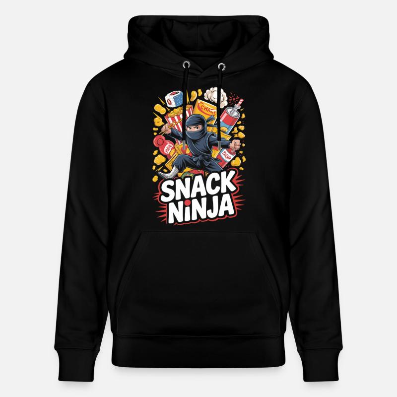 Snack Ninja T-Shirt - Sweat à capuche bio CRUISER Stanley/Stella Unisexe - noir