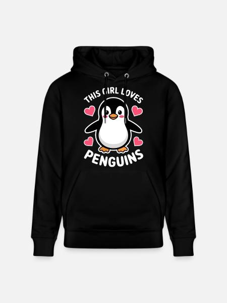 Penguin Saying Funny Penguins Gift - Stanley/Stella CRUISER Unisex Organic Hoodie - black