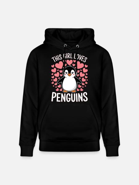 Penguin Saying Funny Penguins Gift - Stanley/Stella CRUISER Unisex Organic Hoodie - black