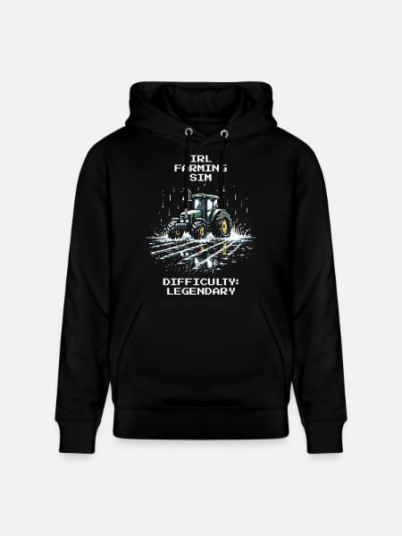 IRL Farming | Difficulty: Legendary - Stanley/Stella CRUISER Unisex Organic Hoodie - black