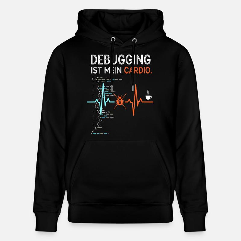 Debugging ist mein Cardio - Computer Nerd - Stanley/Stella Unisex Bio-Hoodie CRUISER - Schwarz