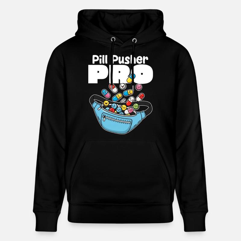 PILL PUSHER PRO - KRANKENSCHWESTER GESCHENK - Stanley/Stella Unisex Bio-Hoodie CRUISER - Schwarz