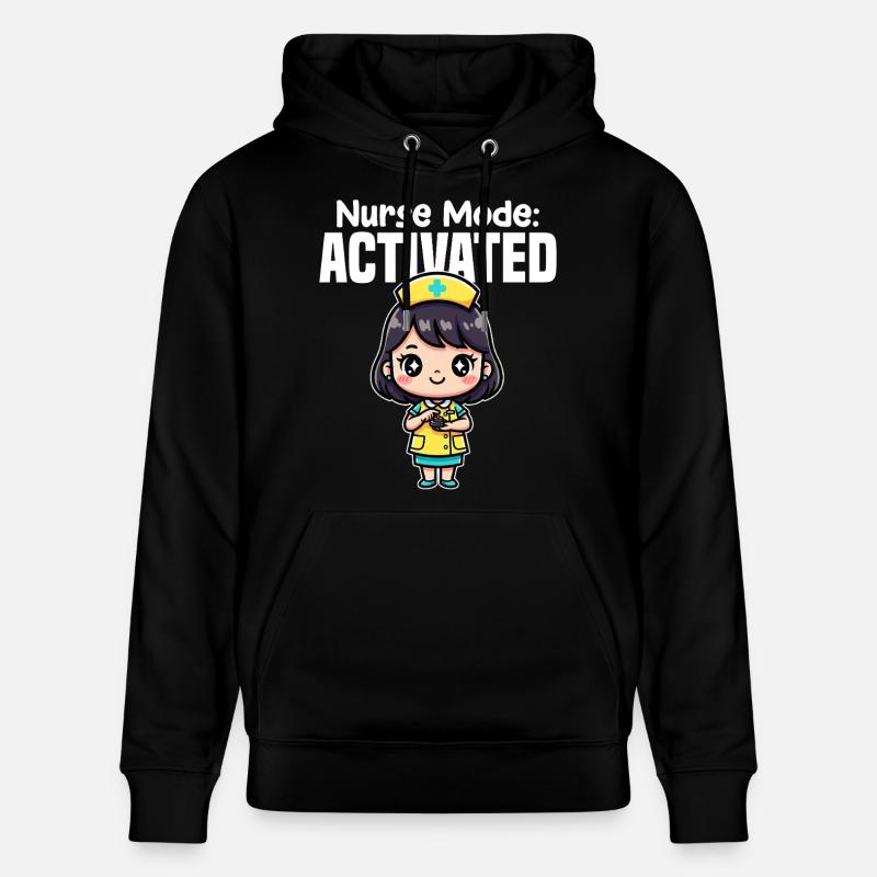 KRANKENSCHWESTER-MODUS AKTIVIERT - SCHWESTER-GESCHENK - Stanley/Stella Unisex Bio-Hoodie CRUISER  - Schwarz