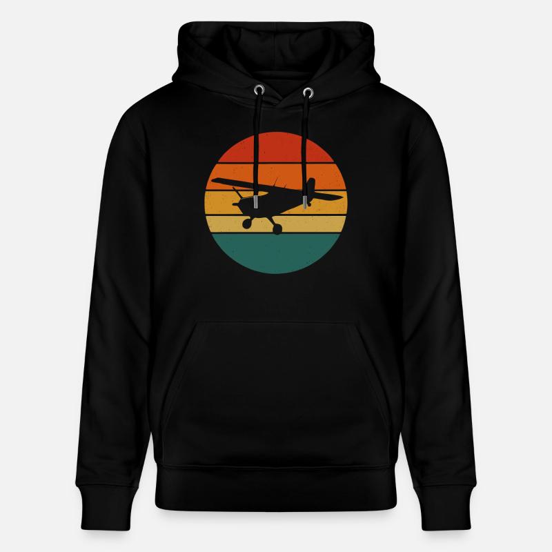 Avion rétro – Sunset Design - Sweat à capuche bio CRUISER Stanley/Stella Unisexe - noir