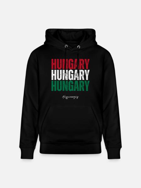 Hungarian pride, I love Hungary - Stanley/Stella CRUISER Unisex Organic Hoodie - black