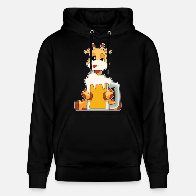 Giraffe Bierkrug Bier - Stanley/Stella Unisex Bio-Hoodie CRUISER  - Schwarz