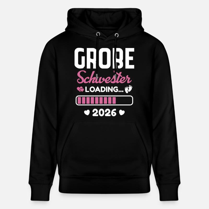 Große Schwester 2026 Loading - Stanley/Stella Unisex Bio-Hoodie CRUISER - Schwarz