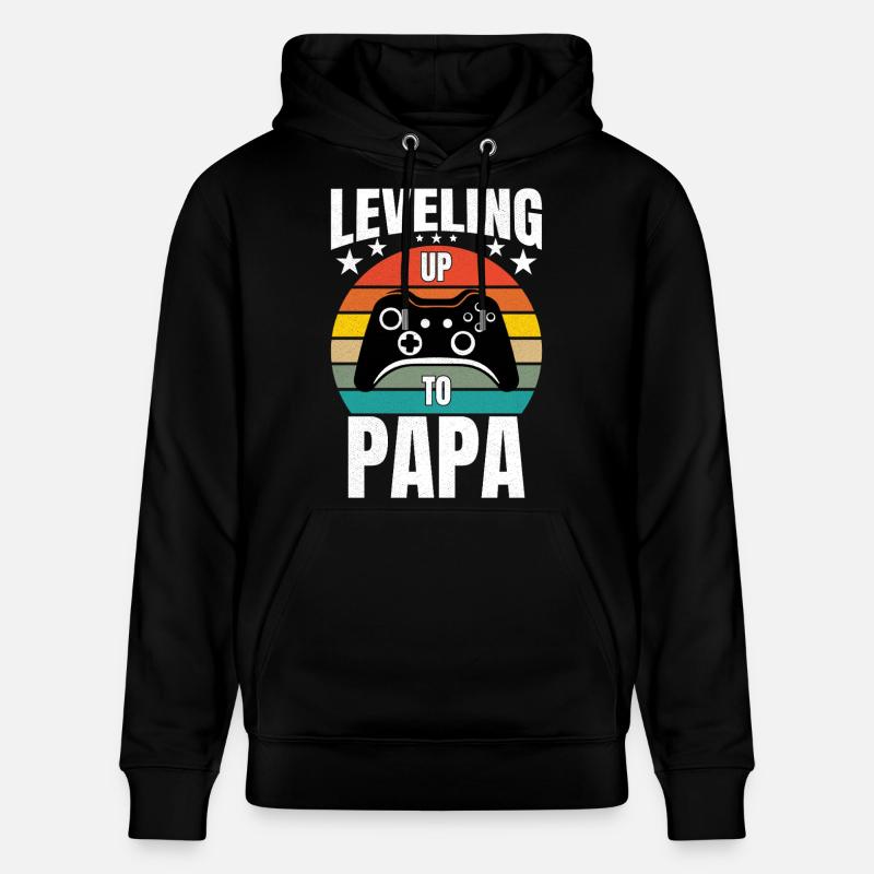 Montée de niveau jusqu’à papa - Sweat à capuche bio CRUISER Stanley/Stella Unisexe - noir