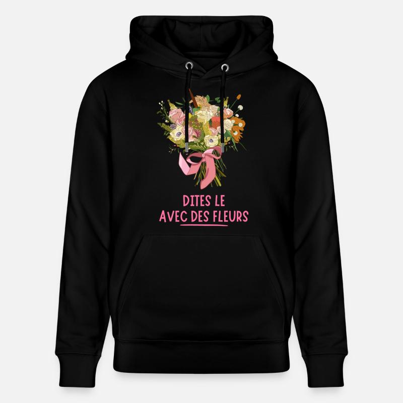 Dites le avec des FLEURS - Sweat à capuche bio CRUISER Stanley/Stella Unisexe - noir