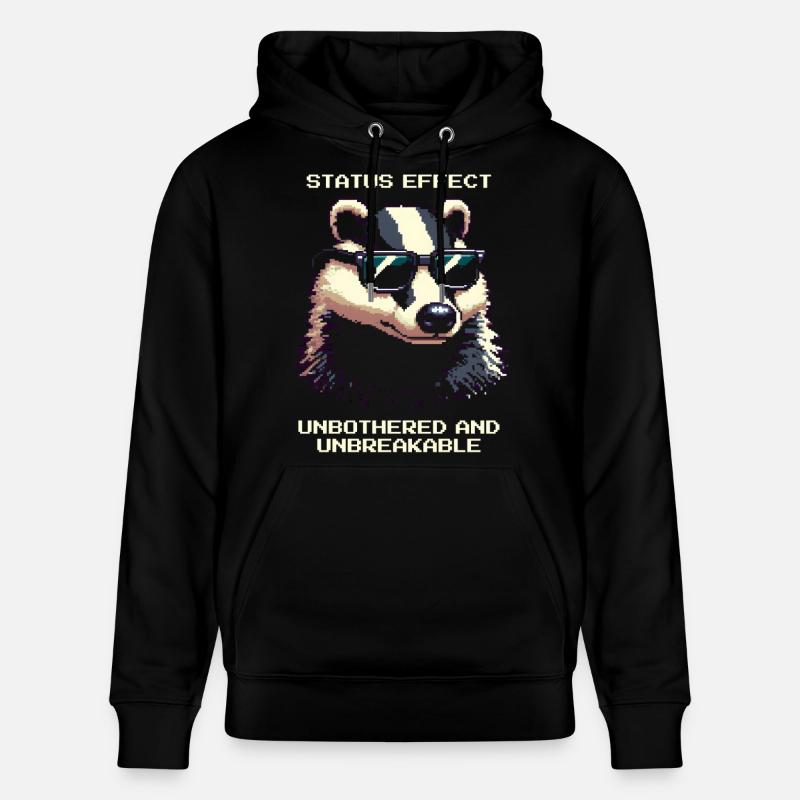 Status-Effekt: Unerschütterlich | Dachs Wald - Stanley/Stella Unisex Bio-Hoodie CRUISER - Schwarz