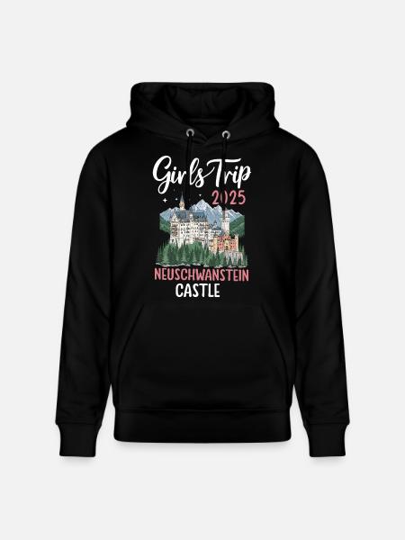 Girls Trip 2025 Neuschwanstein Castle - Stanley/Stella CRUISER Unisex Organic Hoodie - black