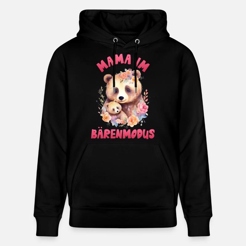 Werdende Mutter MAMA IM BÄRENMODUS Lustig - Stanley/Stella Unisex Bio-Hoodie CRUISER  - Schwarz