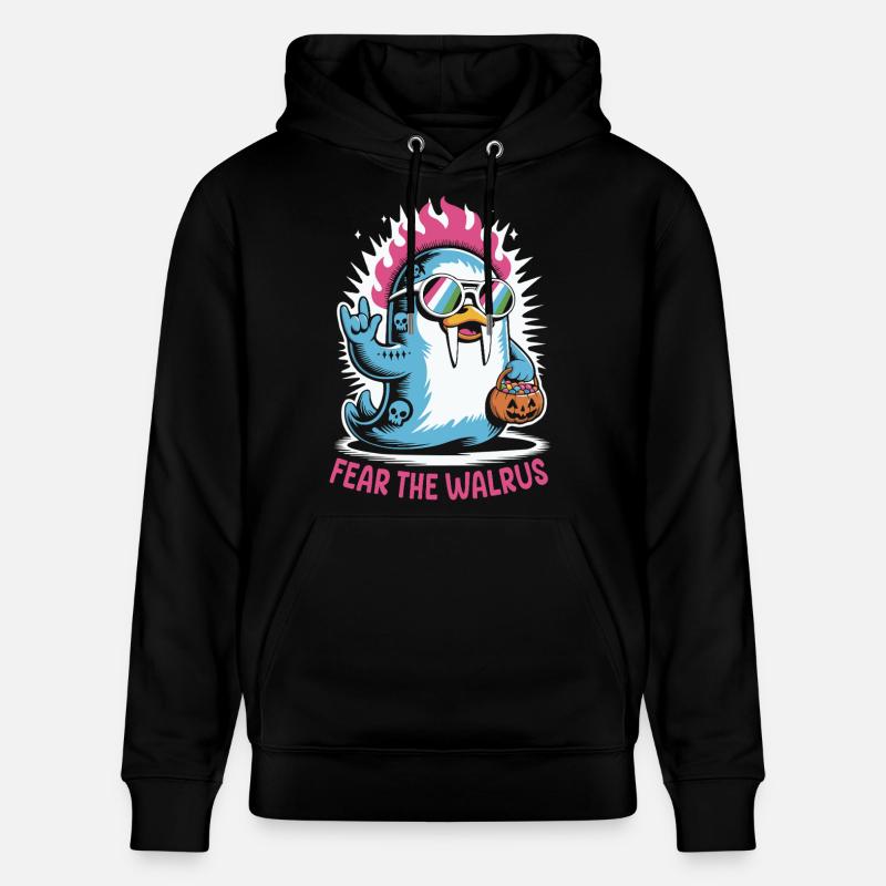 Walrus Punk Rocker Halloween - Sweat à capuche bio CRUISER Stanley/Stella Unisexe - noir