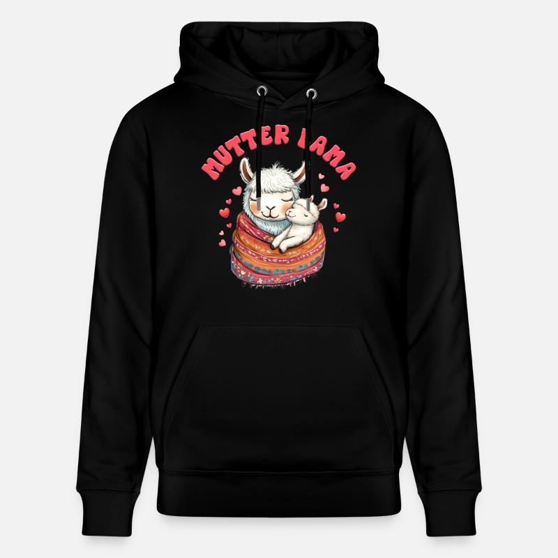 Bientôt maman MAMAN LAMA MÈRE Drôle - Sweat à capuche bio CRUISER Stanley/Stella Unisexe - noir