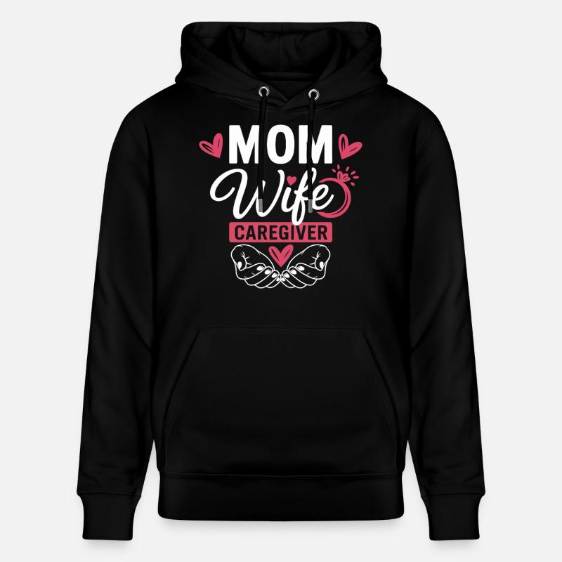 Mama Ehefrau Pflegeheldin Herzlogo - Stanley/Stella Unisex Bio-Hoodie CRUISER  - Schwarz
