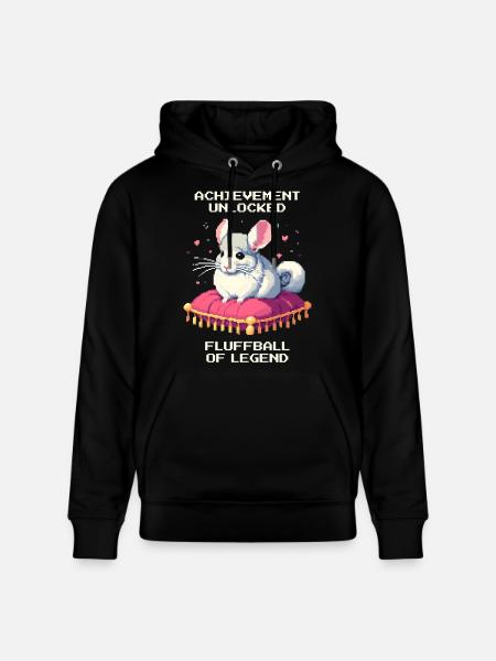 Saavutus: Legendaarinen pörröpallo | Chinchilla - Stanley/Stella CRUISER unisex luomuhuppari - musta