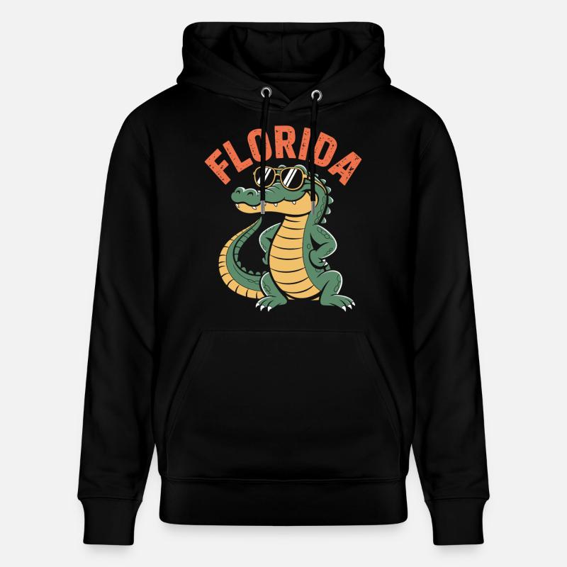 Alligator de Floride - Sweat à capuche bio CRUISER Stanley/Stella Unisexe - noir