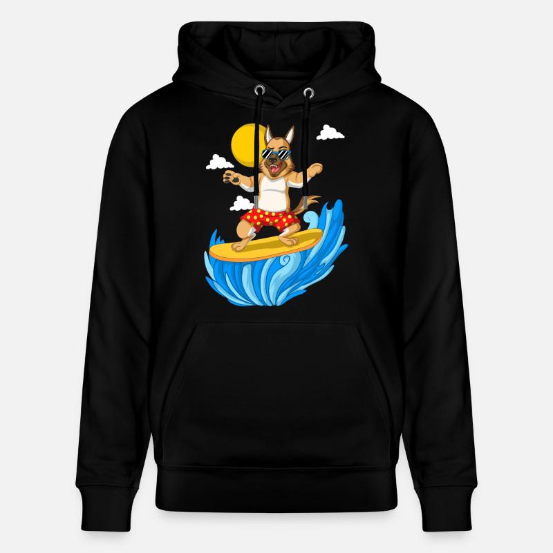 Surf berger allemand - Sweat à capuche bio CRUISER Stanley/Stella Unisexe - noir