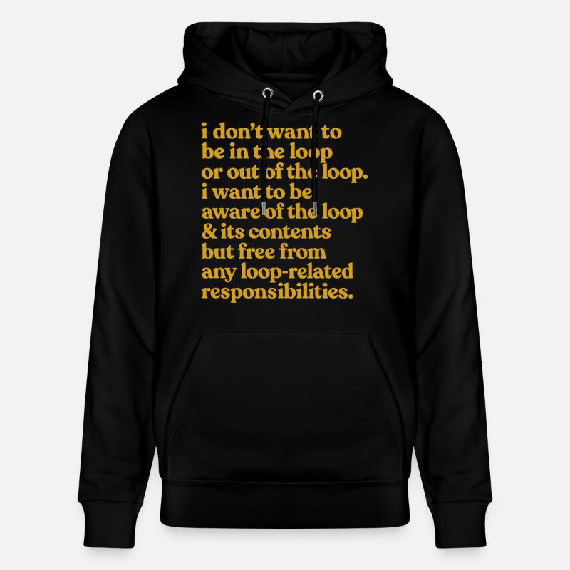 Kennen Sie das Loop-Zitat - Stanley/Stella Unisex Bio-Hoodie CRUISER  - Schwarz