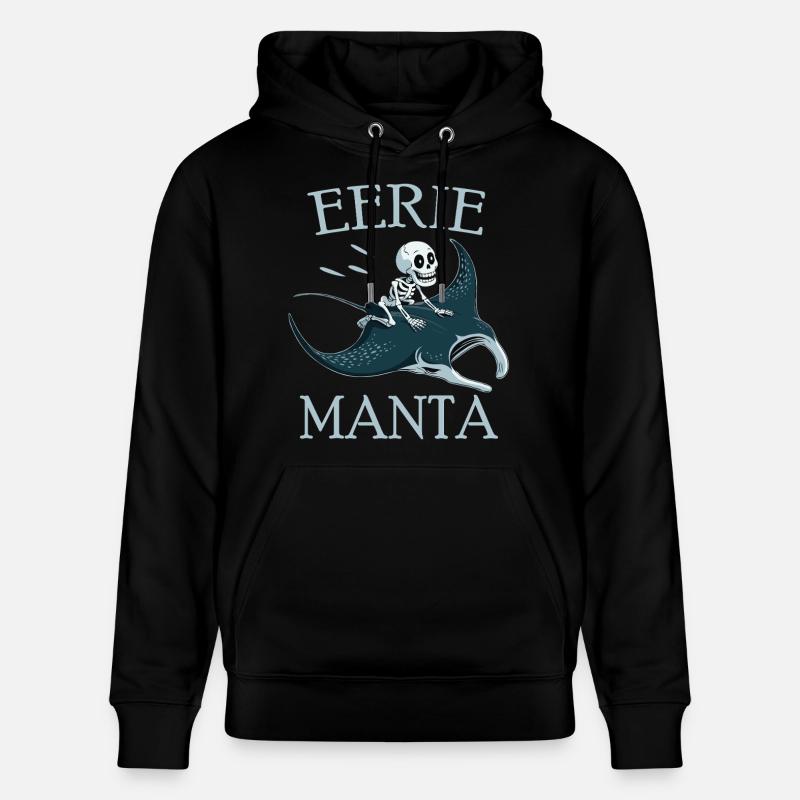Squelette sur raie manta - Sweat à capuche bio CRUISER Stanley/Stella Unisexe - noir