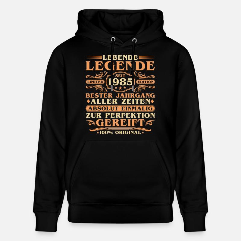 40ème anniversaire Né Millésime 1985 - Sweat à capuche bio CRUISER Stanley/Stella Unisexe - noir