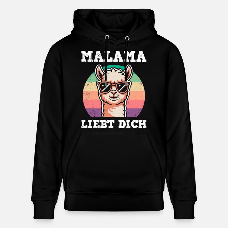 Bientôt maman MALAMA T'AIME Drôle - Sweat à capuche bio CRUISER Stanley/Stella Unisexe - noir