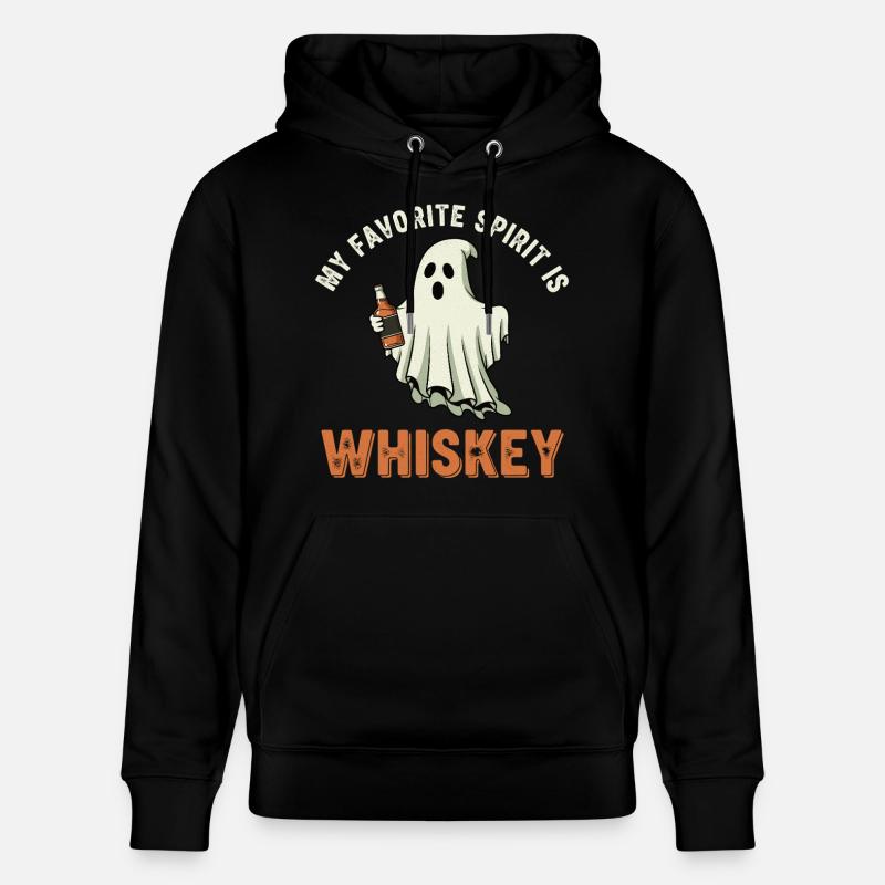 Fantôme avec bouteille de whisky - Sweat à capuche bio CRUISER Stanley/Stella Unisexe - noir