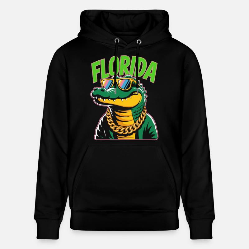 Alligator de Floride - Sweat à capuche bio CRUISER Stanley/Stella Unisexe - noir