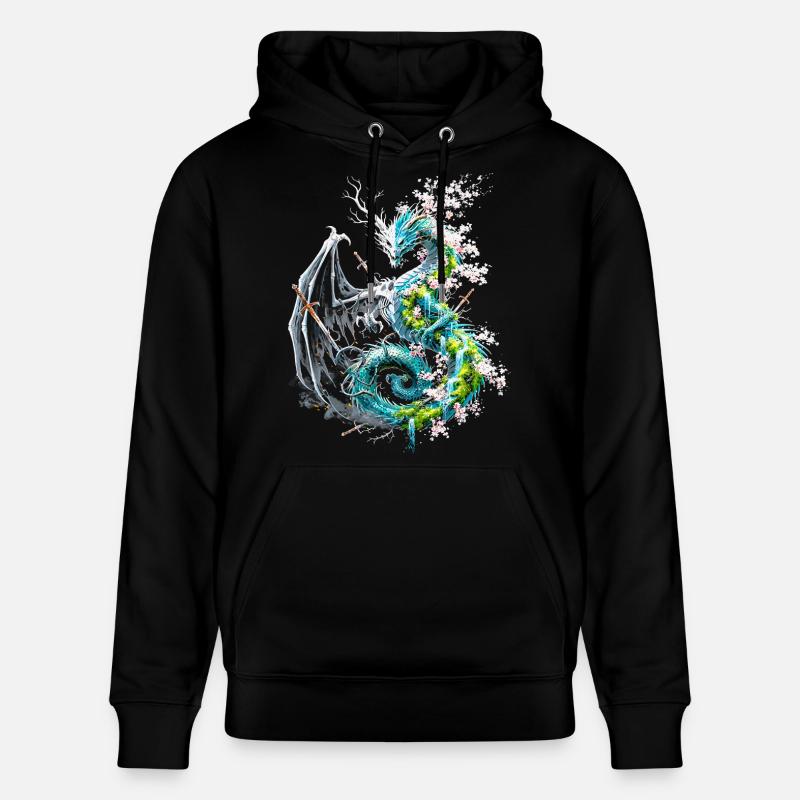 Drache des Lebens und Todes - Stanley/Stella Unisex Bio-Hoodie CRUISER  - Schwarz