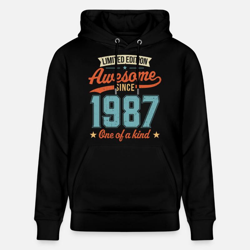 Großartig seit 1987 - Stanley/Stella Unisex Bio-Hoodie CRUISER  - Schwarz