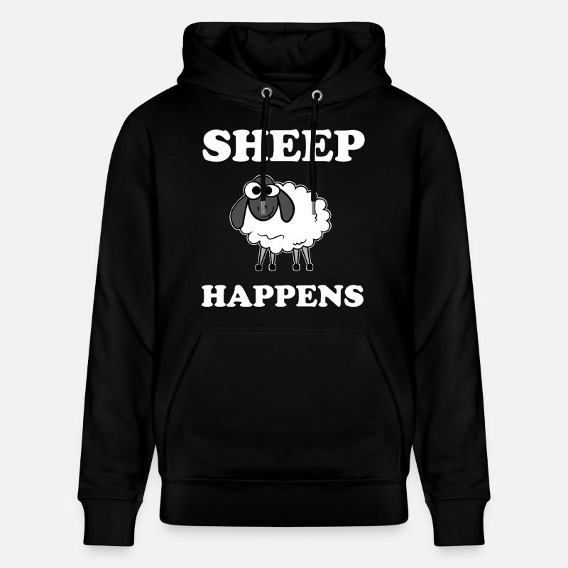 Sheep Happens - Stanley/Stella Unisex Bio-Hoodie CRUISER  - Schwarz